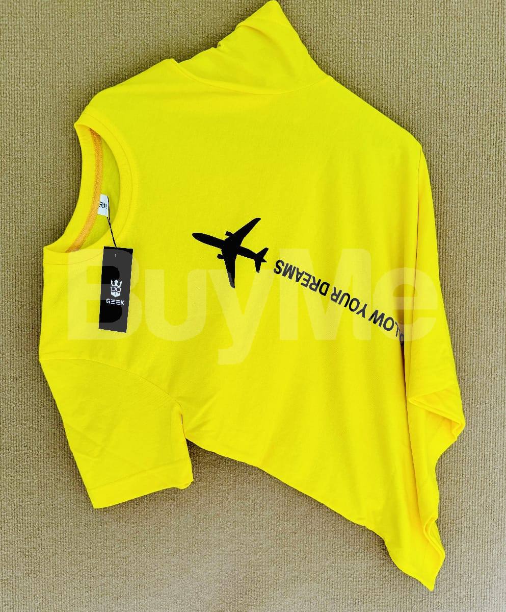 CREW NECK '0T SHIRT - YELLOW