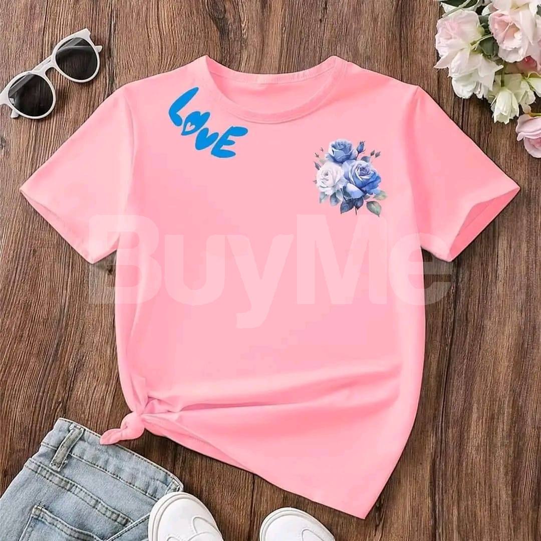 LADIES COTTON T SHIRT - PINK