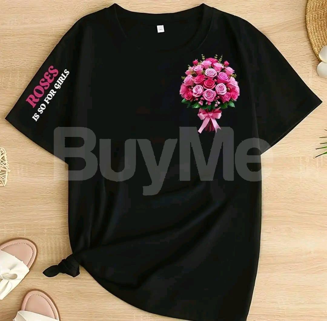 LADIES COTTON T SHIRT - BLACK