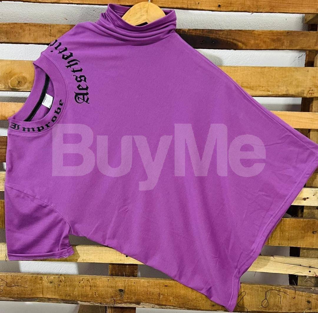 ROB PRINT CREW NECK TSHIRT - PURPLE