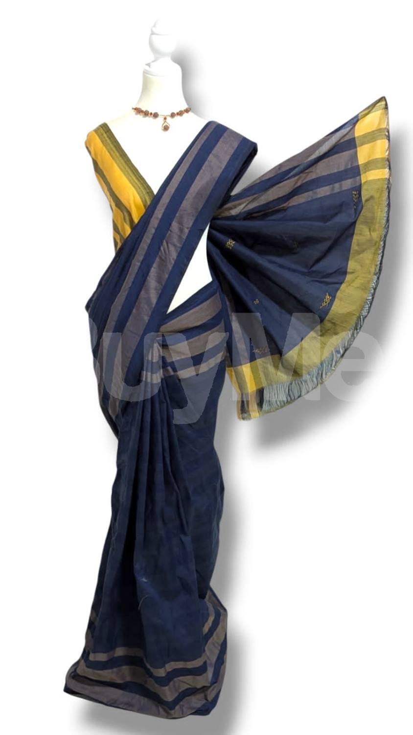 COTTON POLYESTER MIXED HANDLOOM SAREE