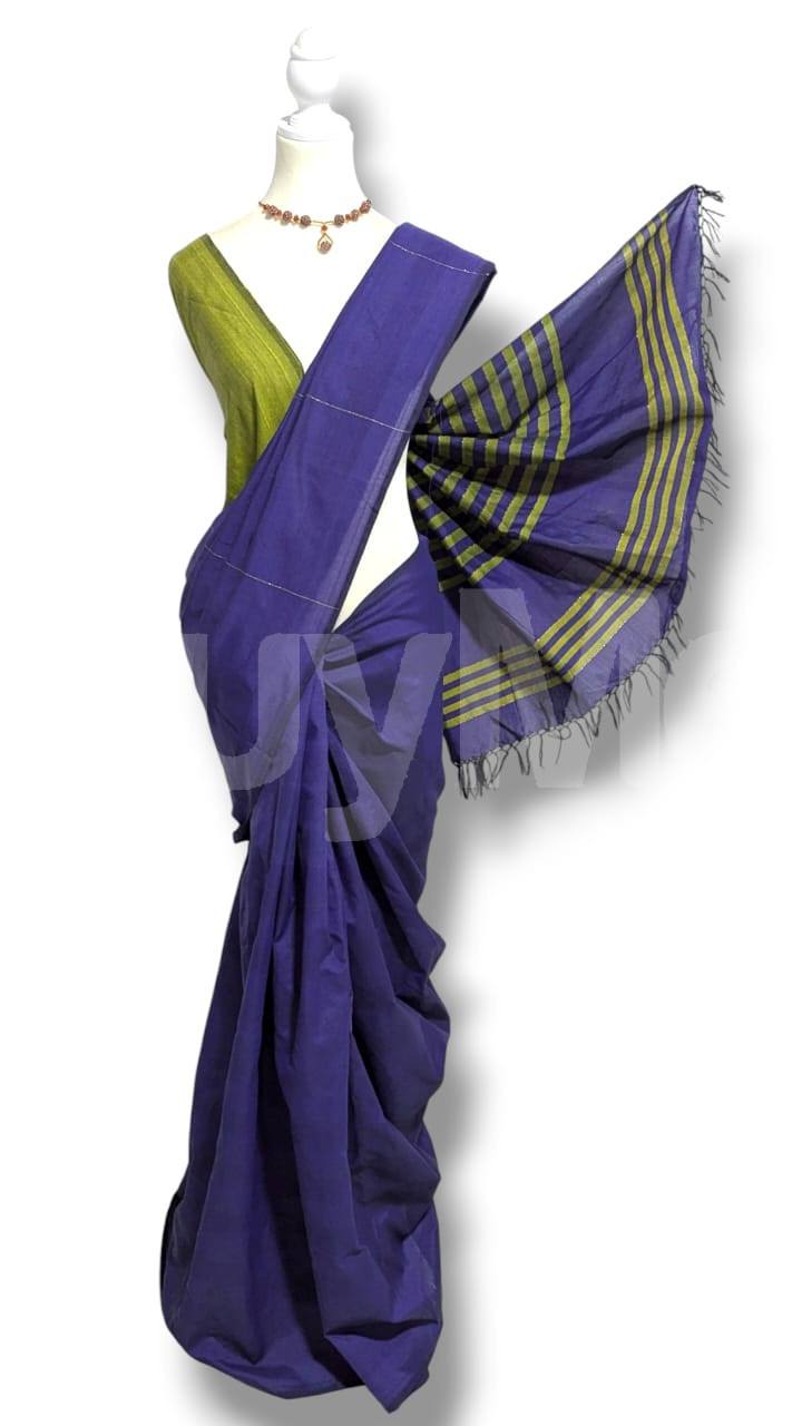 COTTON POLYESTER MIXED HANDLOOM SAREE
