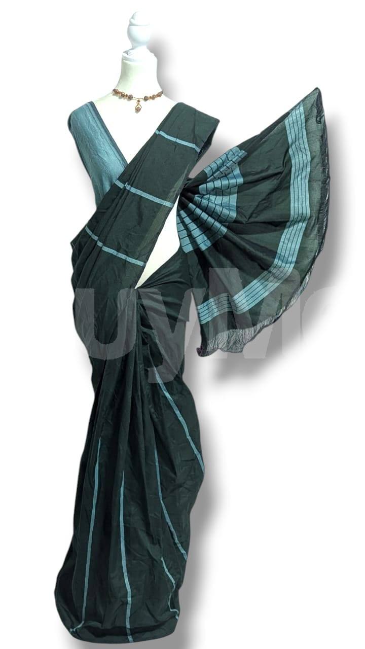 COTTON POLYESTER MIXED HANDLOOM SAREE