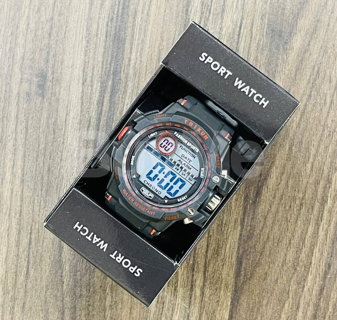 TAIXUN DIGITAL WATCH BLACK & ORANGE