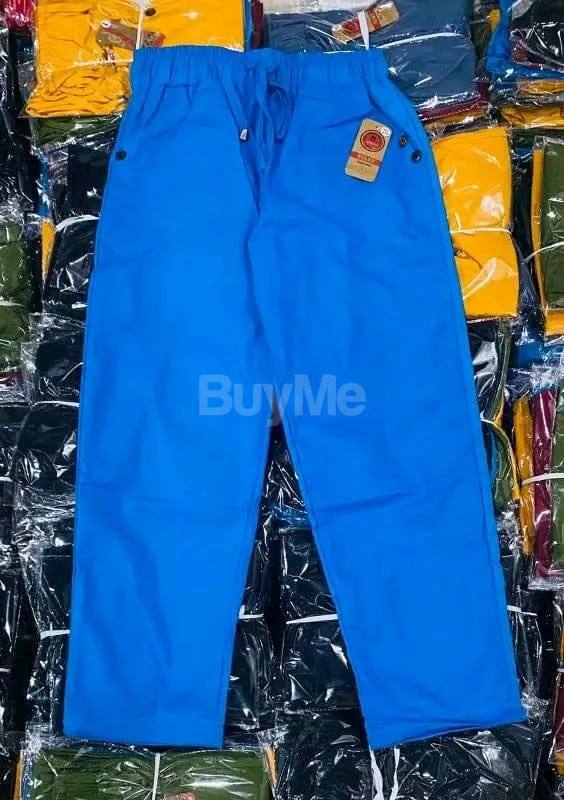 LADIES LINEN PANT - LIGHT BLUE