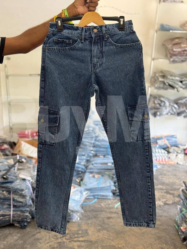 MEN ACID WASH CARGO DENIM - BOYS COLLECTION
