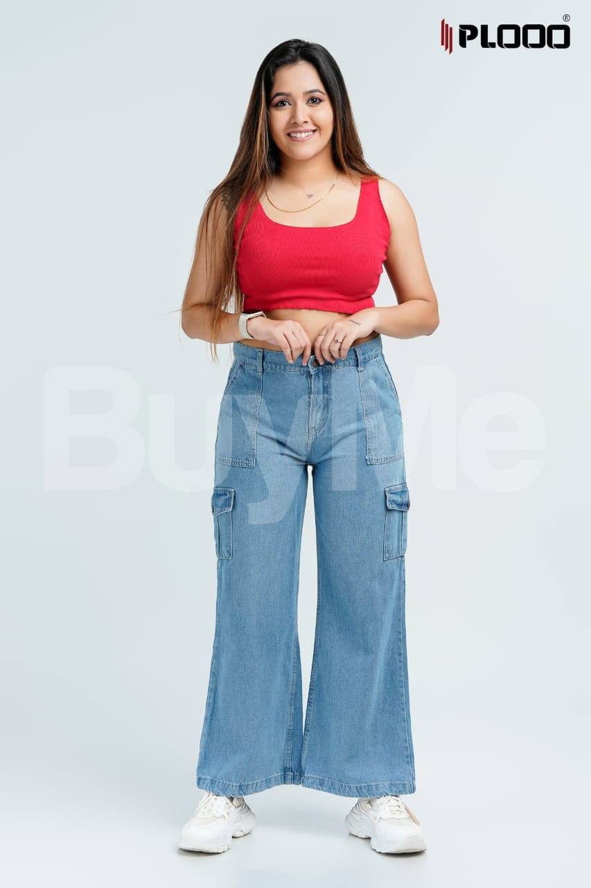 CARGO DENIMS DESIGN FOR LADIES