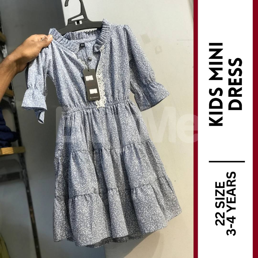 KIDS MINI DRESS - BLUE