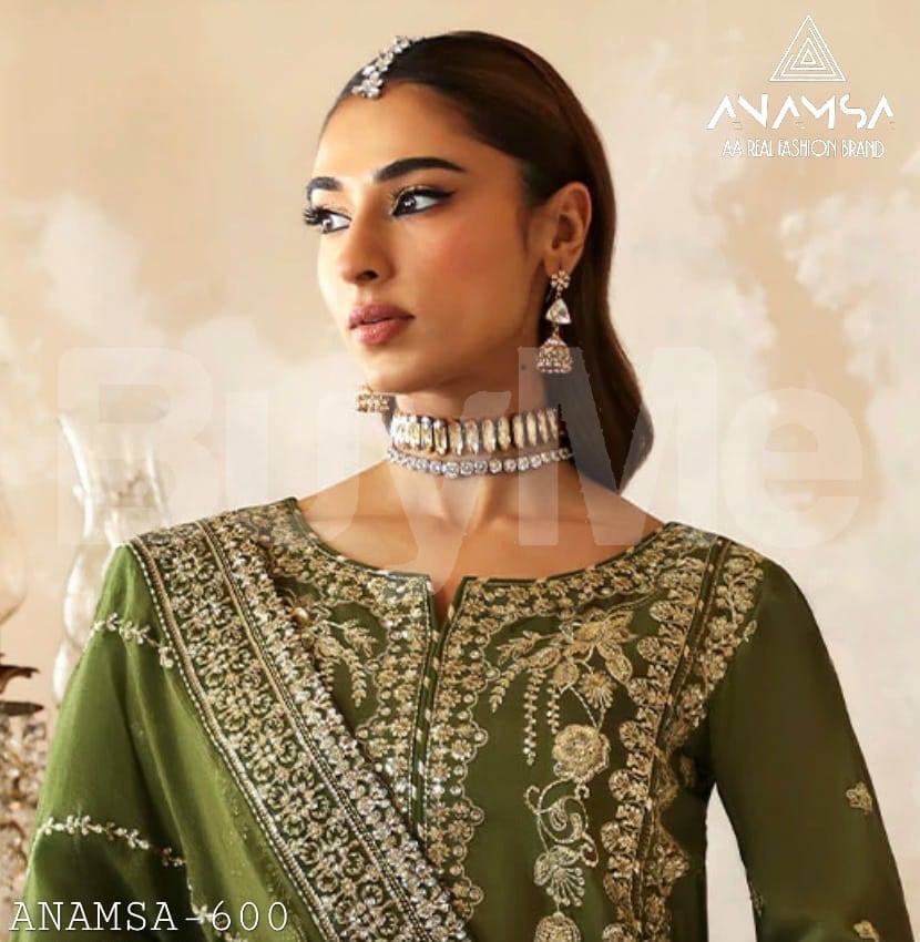 HEAVY PURE FOX GEORGETTE WITH HEAVY EMBROIDERED WITH SEQUENCE WORK DRESS