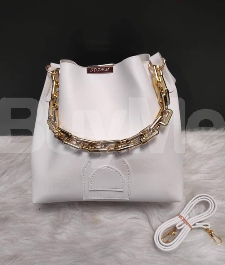 LADIES WHITE HANDBAG