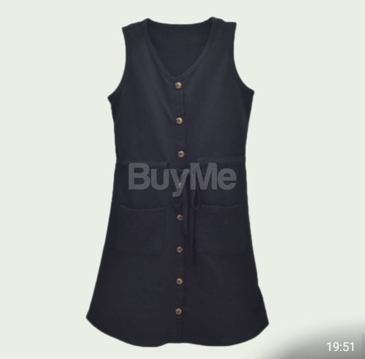FAKE BUTTON DRESS