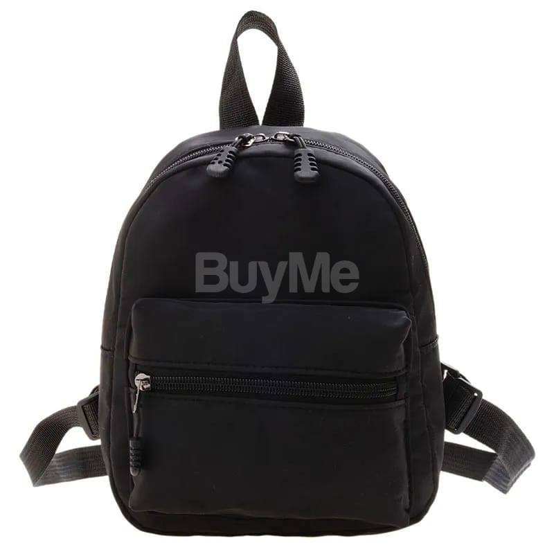 GIRL'S SHINY WATERPROOF MINI BACKPACK - BLACK COLOUR