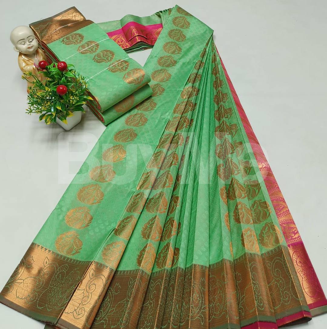 SAMUTHRIKA SILK SAREE- SAGE GREEN