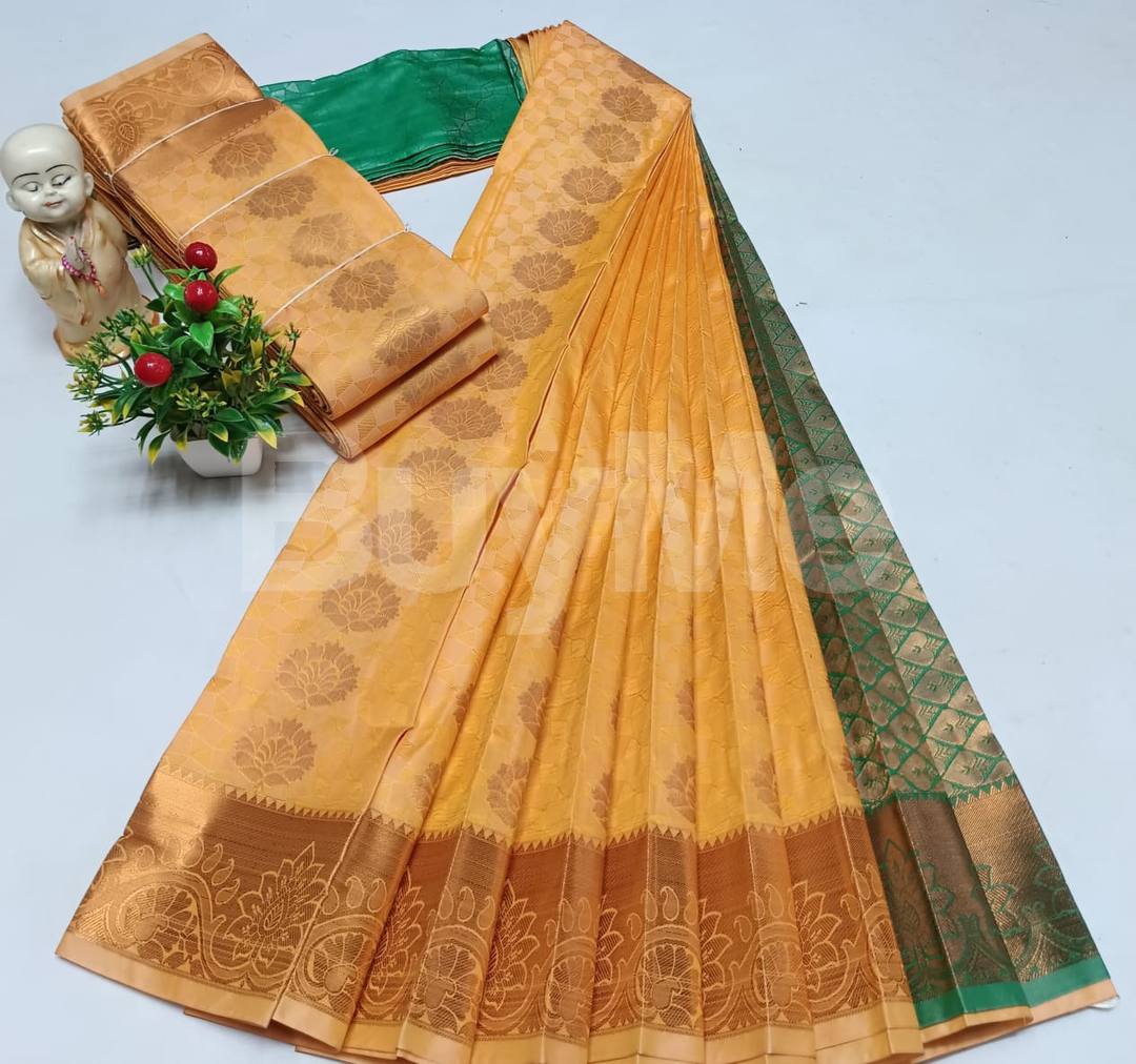 SAMUTHRIKA SILK SAREE - LIGHT ORANGE