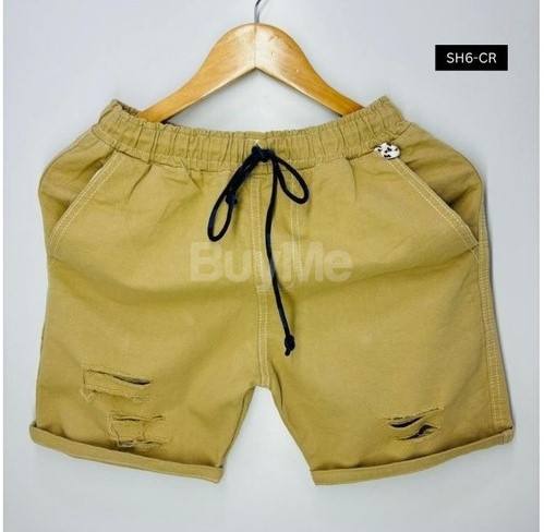 MENS PATCH SHORT - BEIGE