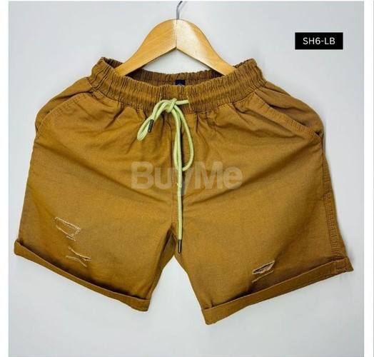 MENS PATCH SHORT - LIGHT BROWN