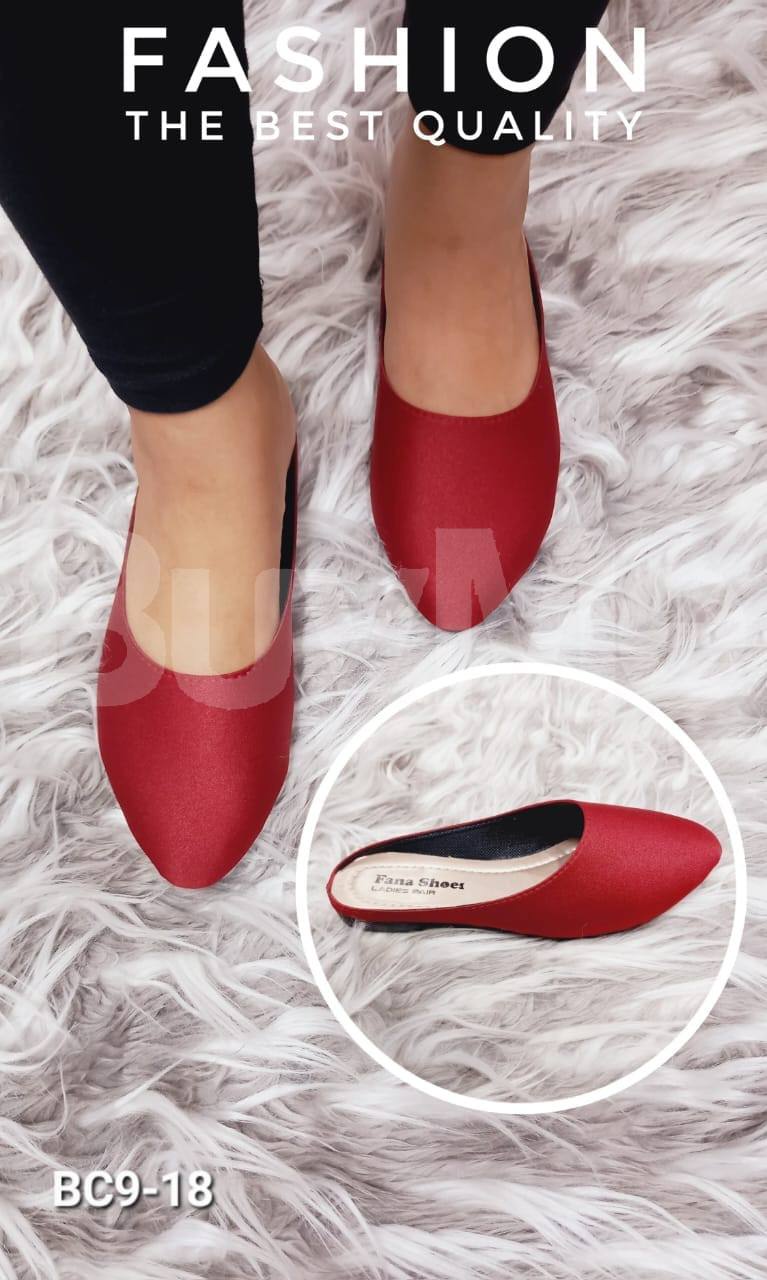 LADIES RED COLOR COVER SHOE DESIGN