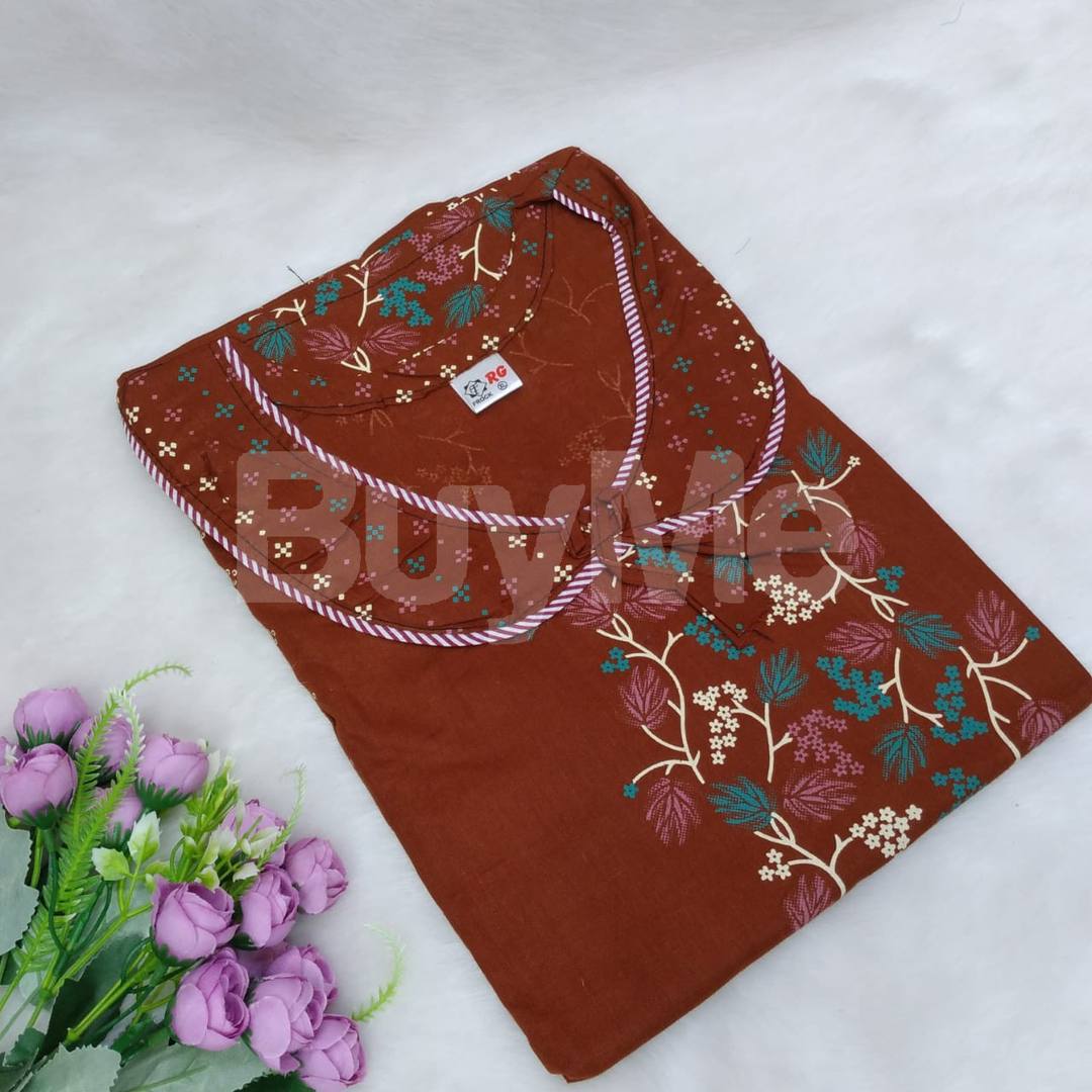 MATERIAL COTTON STITCHED MAXI - BROWN
