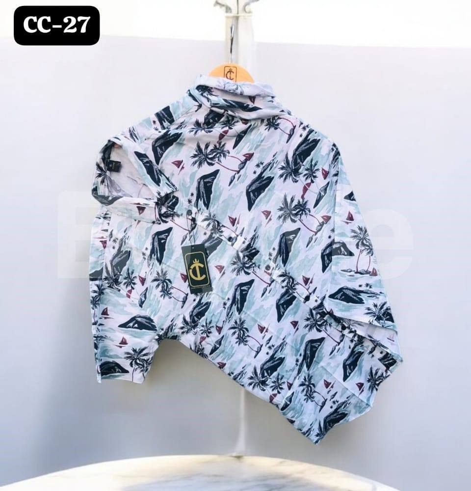 TROPICAL PALM TREE PATTERN HAWAIIAN SHIRT