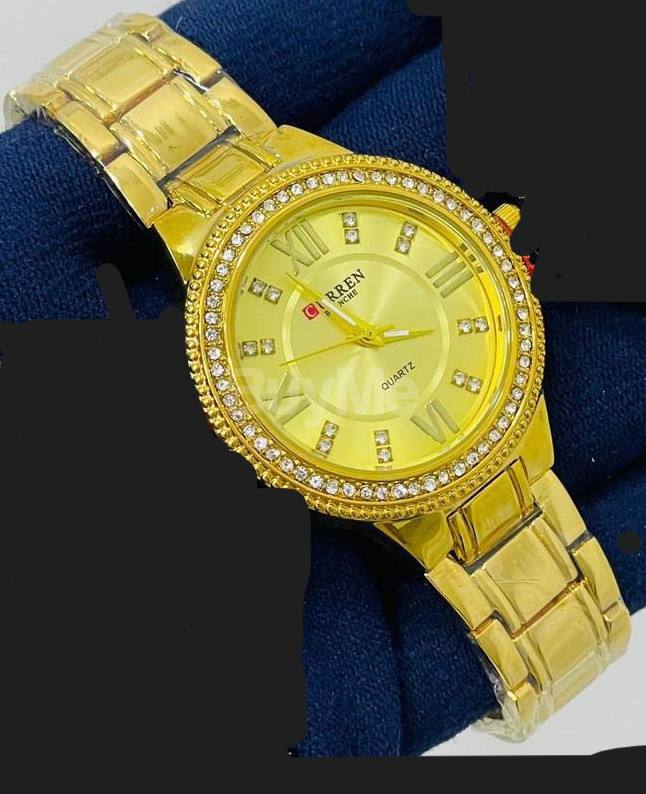CURREN FASHION STEEL WATCH FOR LADIES - GOLD
