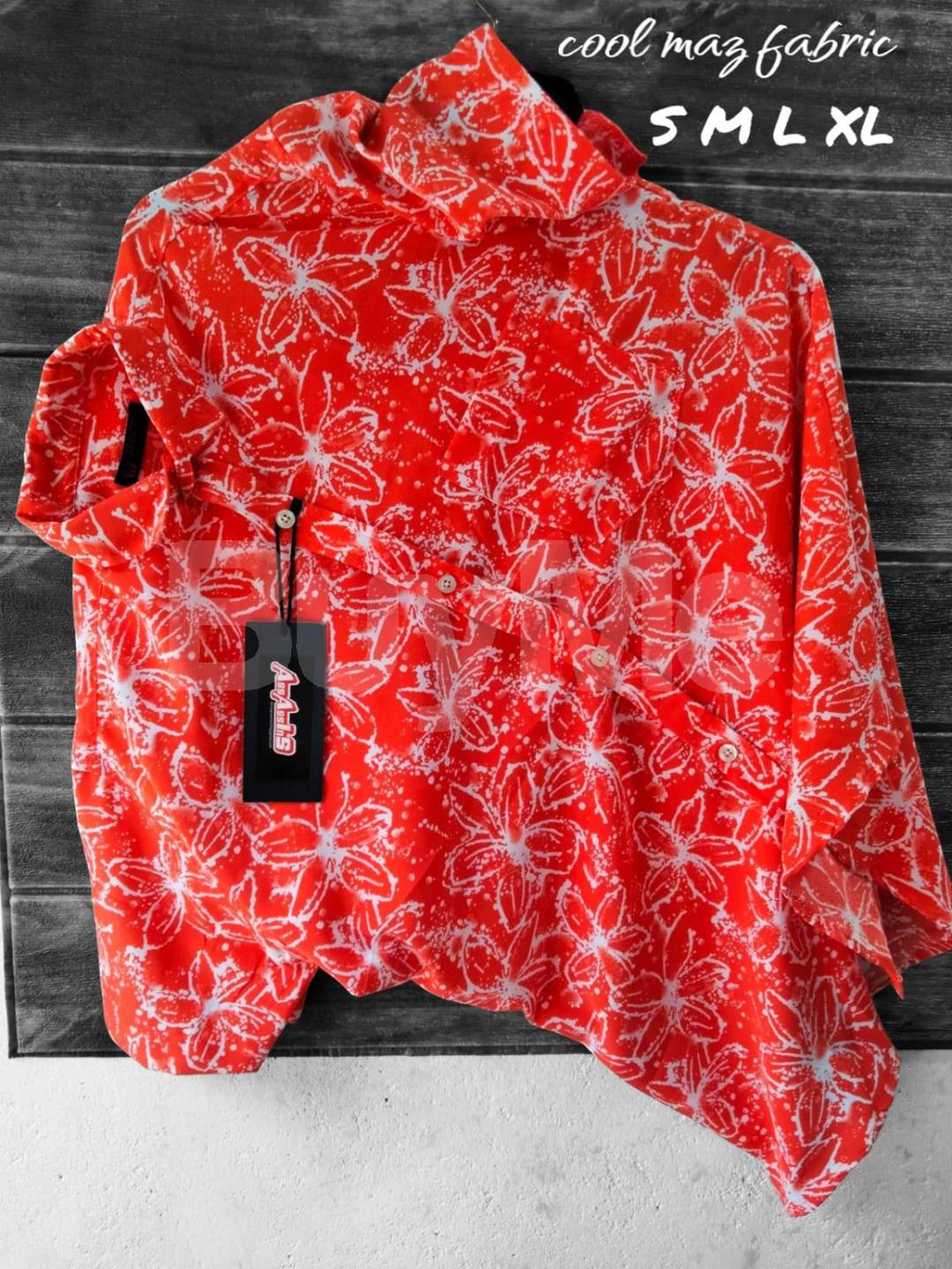 COOL MAZA FABRIC SHIRT - RED