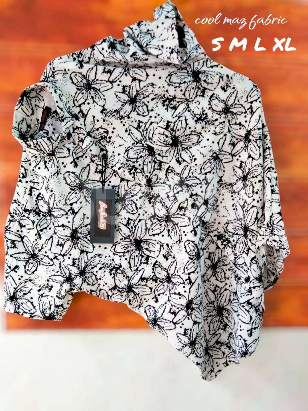 COOL MAZA FABRIC SHIRT - BLACK & WHITE