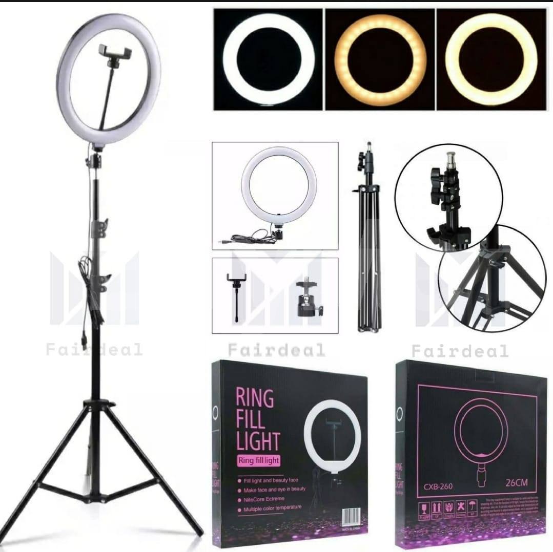 10" LED RING LIGHT WITH TRIPOD STAND