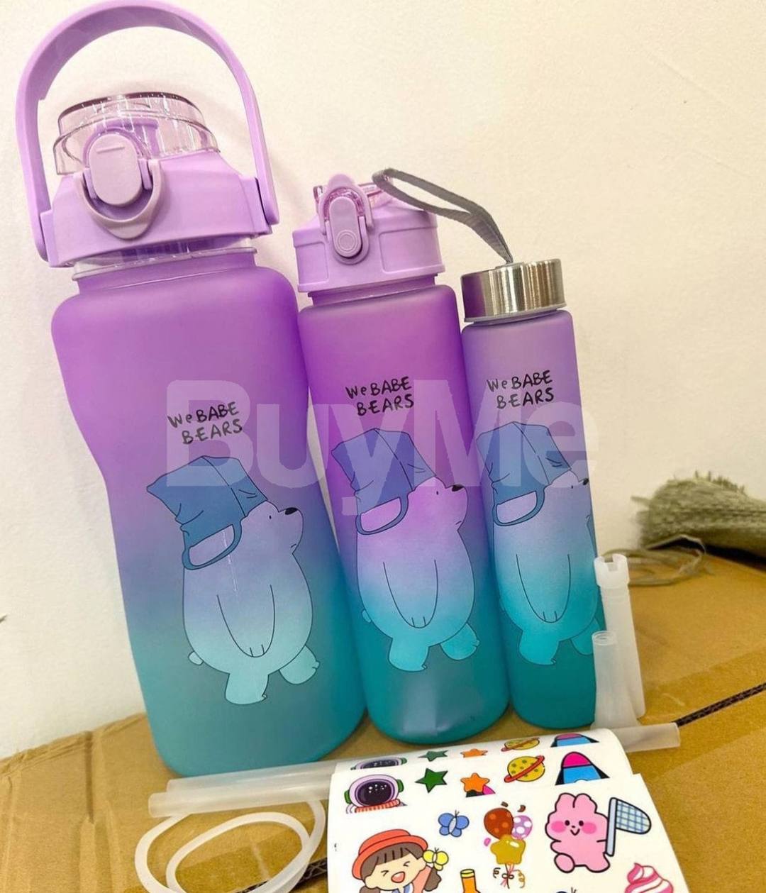 3 IN ONE WATER BOTTLE SET