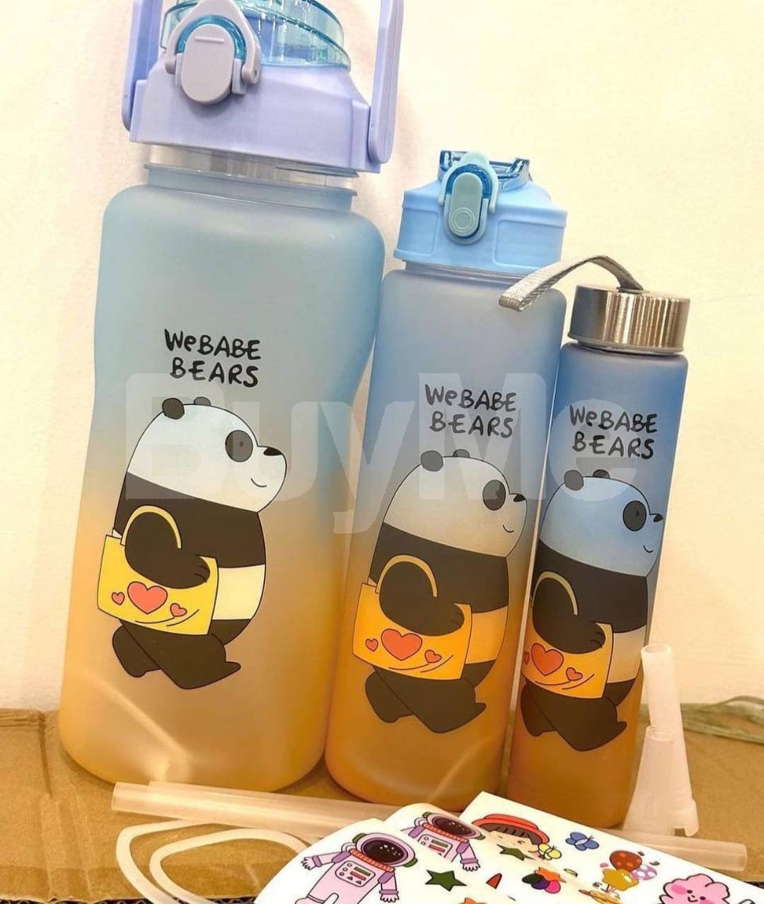 3 IN ONE WATER BOTTLE SET 2000ML