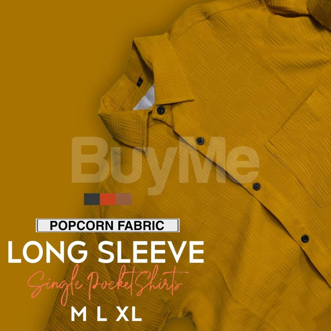 MENS POPCORN LONG SLEEVE - MUSTARD YELLOW