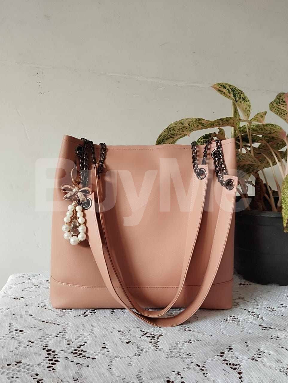 HAND BAG - CORAL PINK