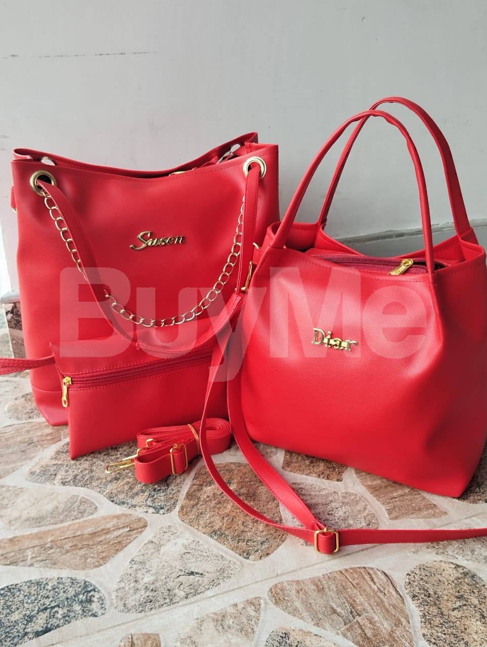 HAND BAG SET - RED