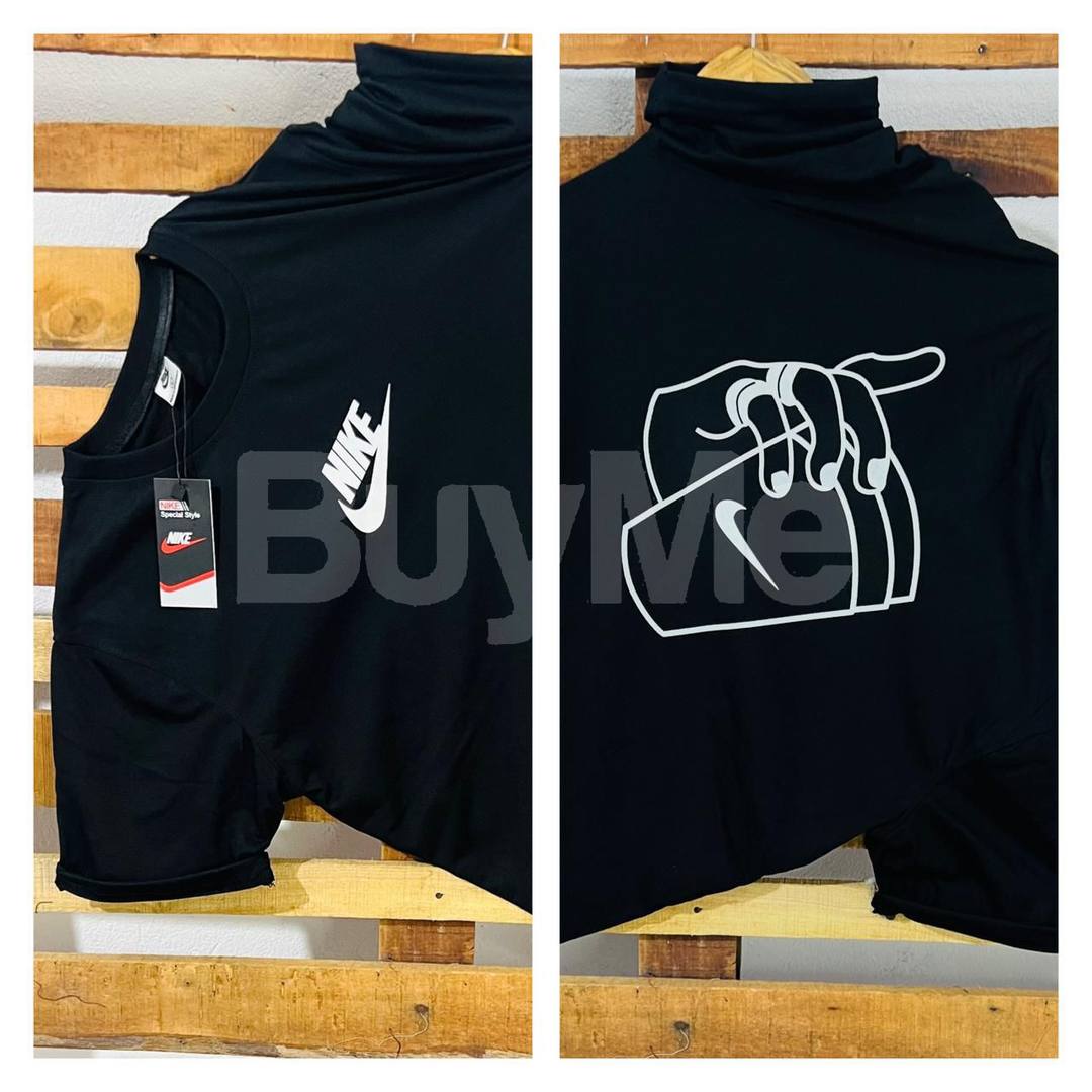 BACK SIDE PRINT T SHIRT M.L.XL GSM190 - BLACK