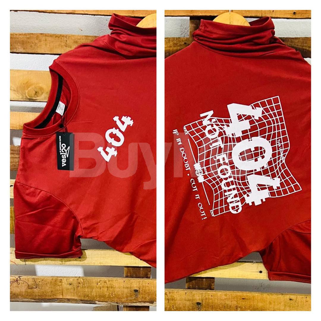 DOUBLE SIDE PRINT CREW NECK TSHIRT - RED