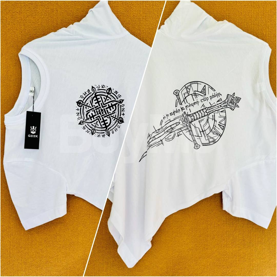 BACK SIDE PRINT T SHIRT GSM180 SINGLE GURSY COTTON - WHITE