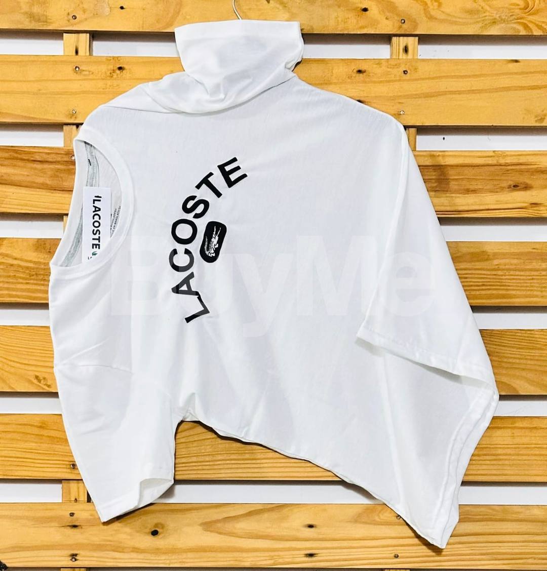 RIB PRINT CREW NECK TSHIRT - WHITE
