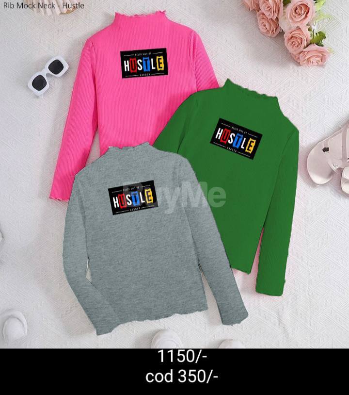 RIB MOCK NECK DESIGN