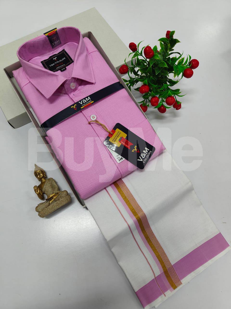 COTTON BLENDED HEAVY QUALITY SHIRT & DHOTHI