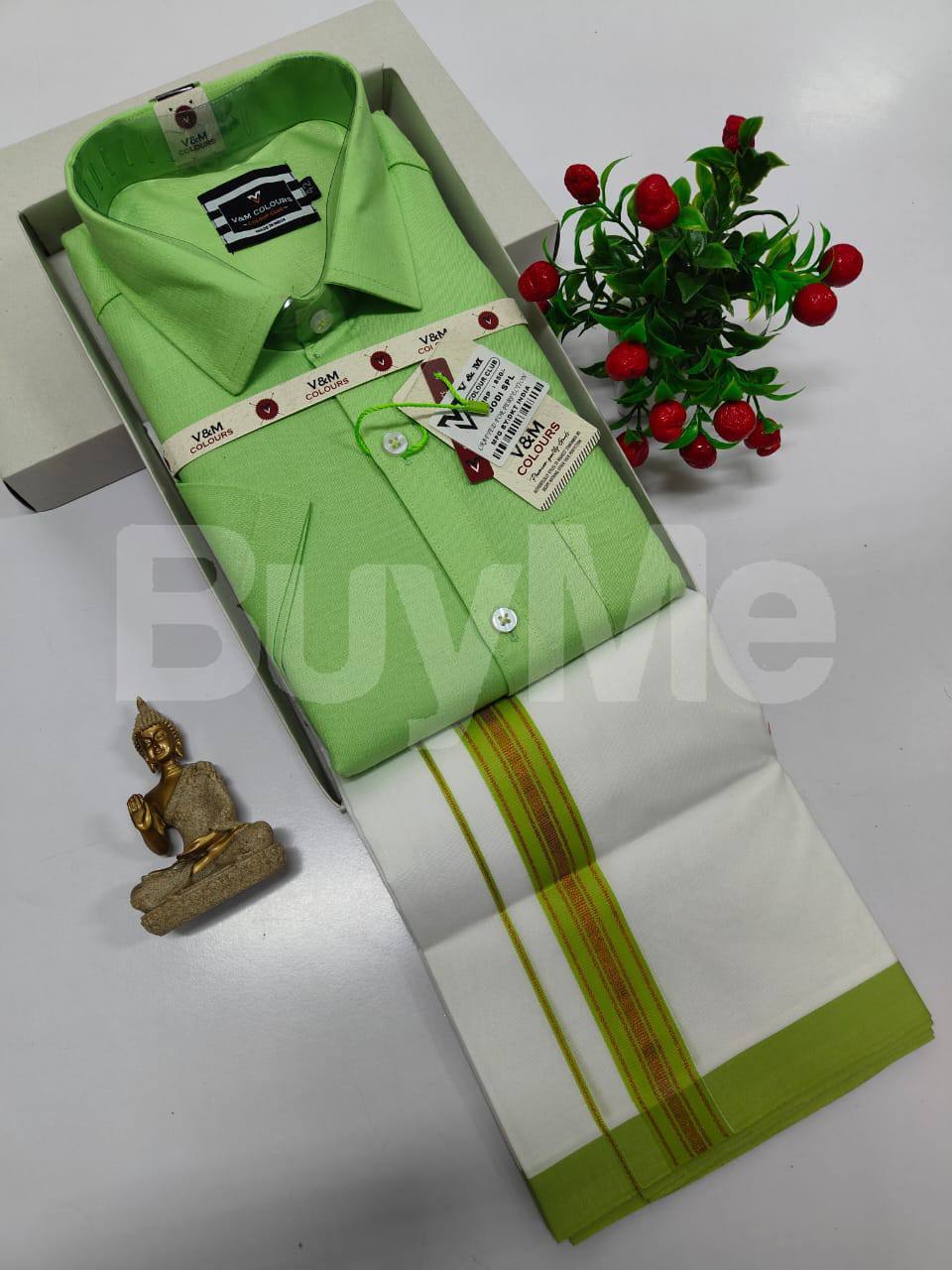 COTTON BLENDED HEAVY QUALITY SHIRT & DHOTHI