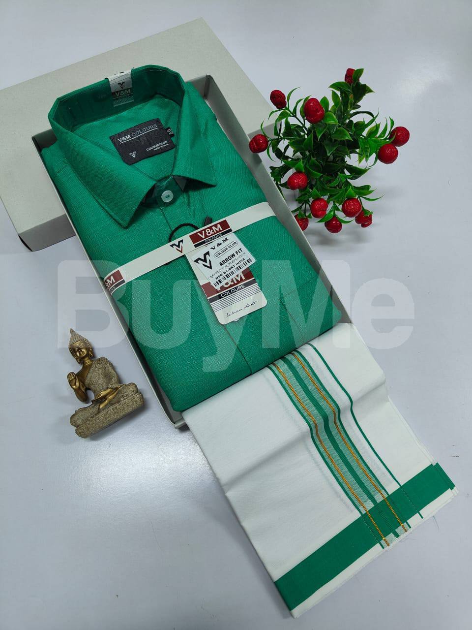 COTTON BLENDED HEAVY QUALITY SHIRT & DHOTHI