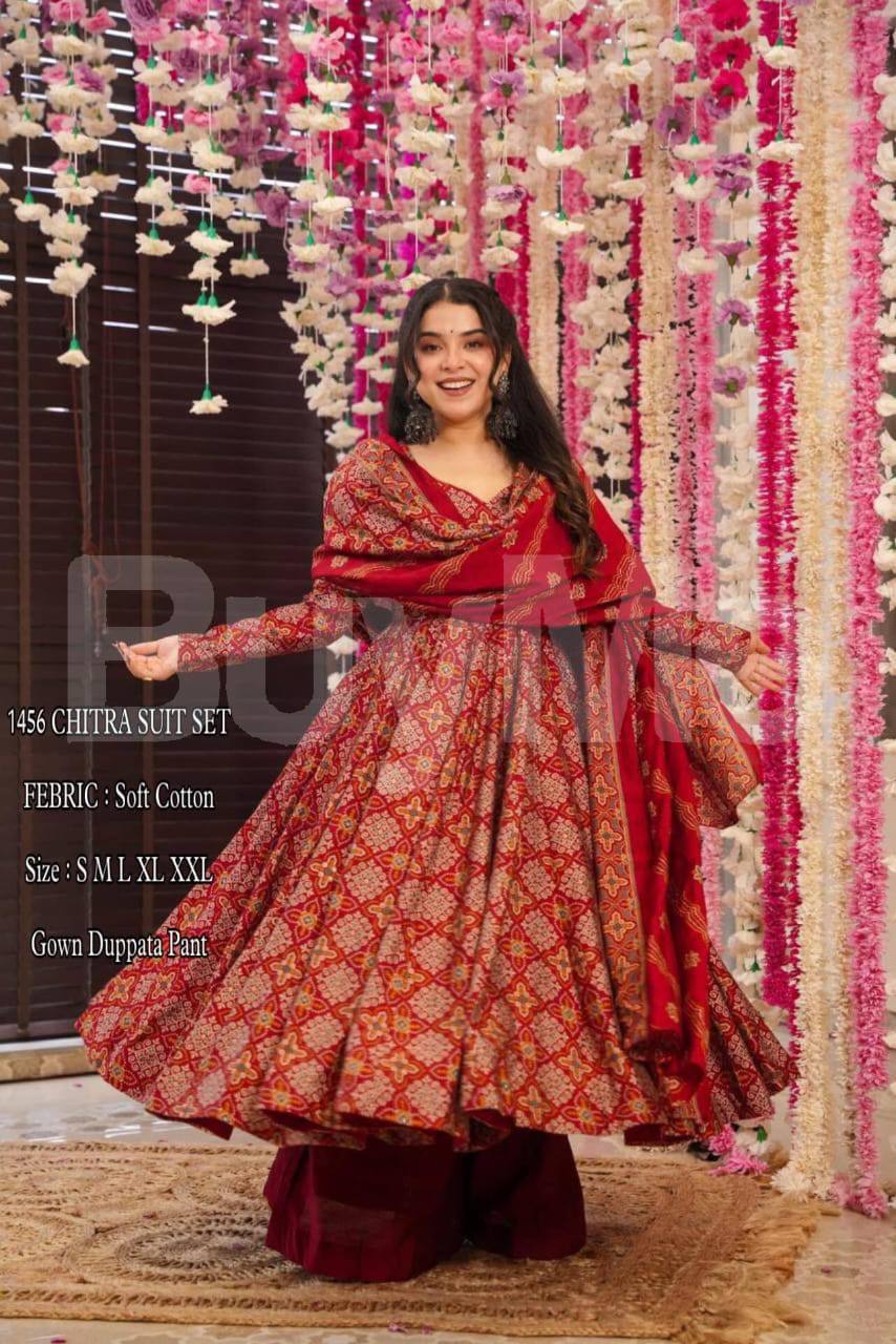PRINTED ANARKALI SET