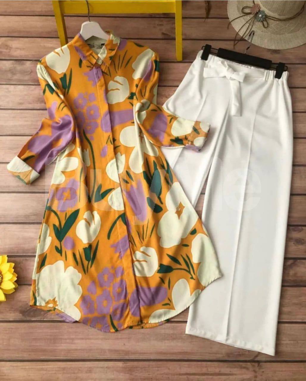 KURTI AND PLAZZO PANT SET