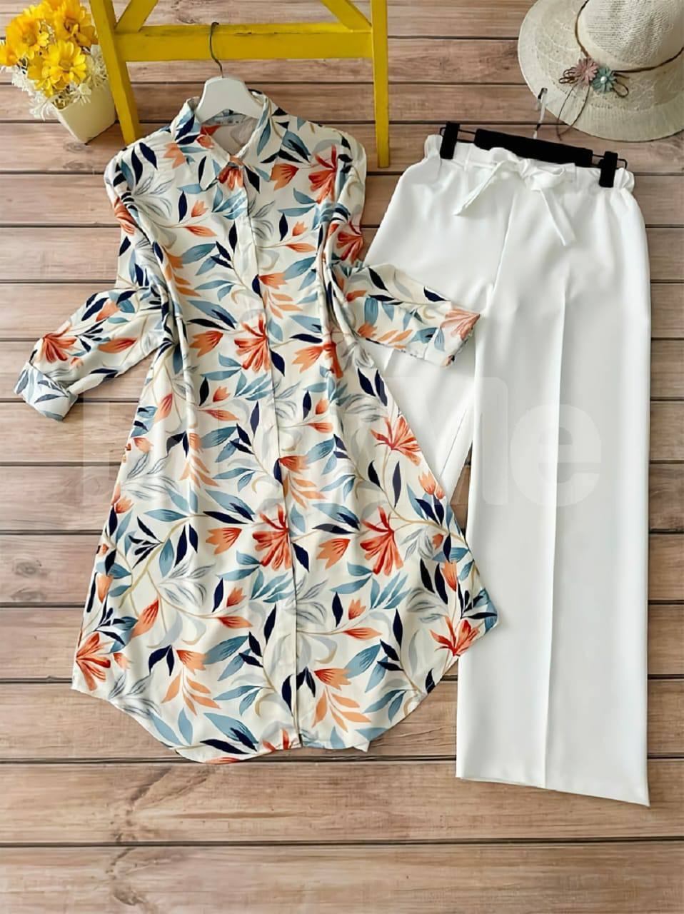 KURTI AND PLAZZO PANT SET