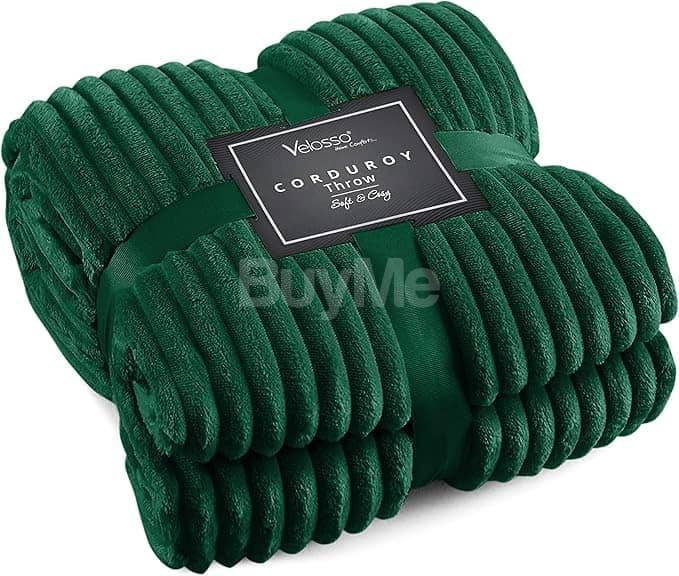RIBBED BLANKET PLAIN DYED DESIGN