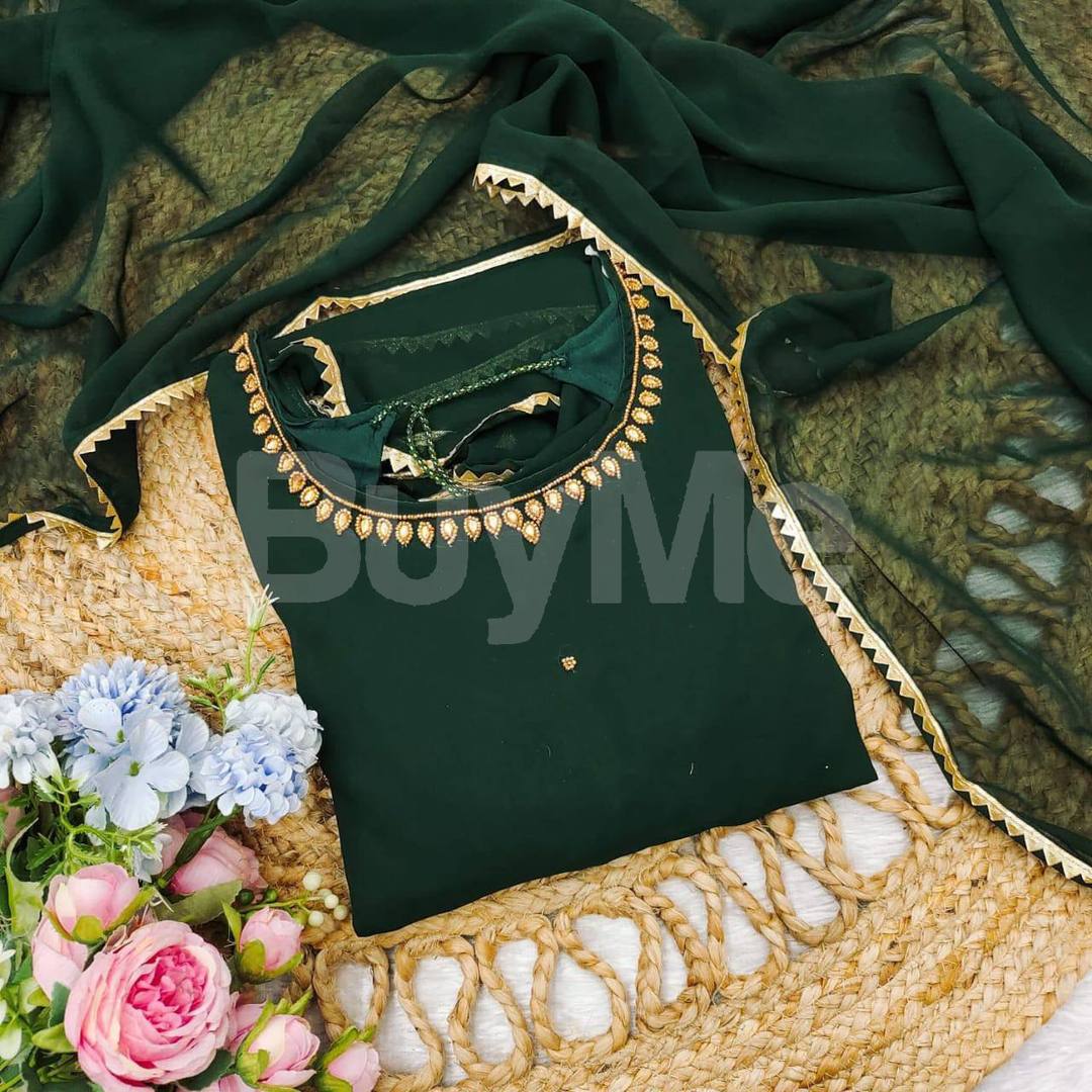 GEORGETTE MAXI DRESS WITH DUPATTA