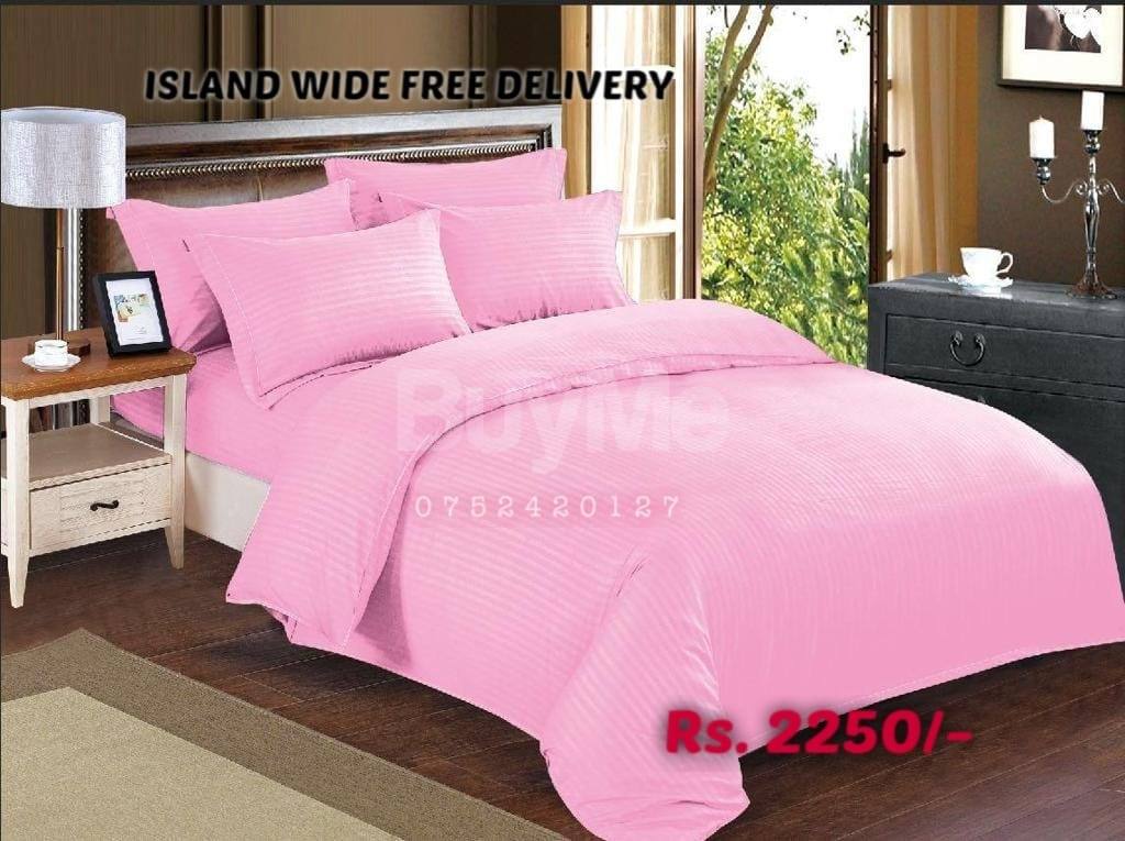 PINK EGYPTIAN COTTON STRIPES BEDSHEET