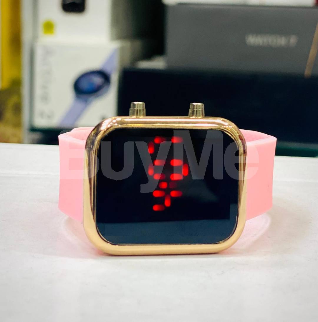 DIGITAL RED LED FASHIONABLE UNISEX WATCHES - PINK