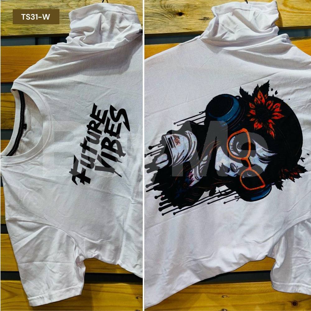 COLOR PRINTED T SHIRT - WHITE