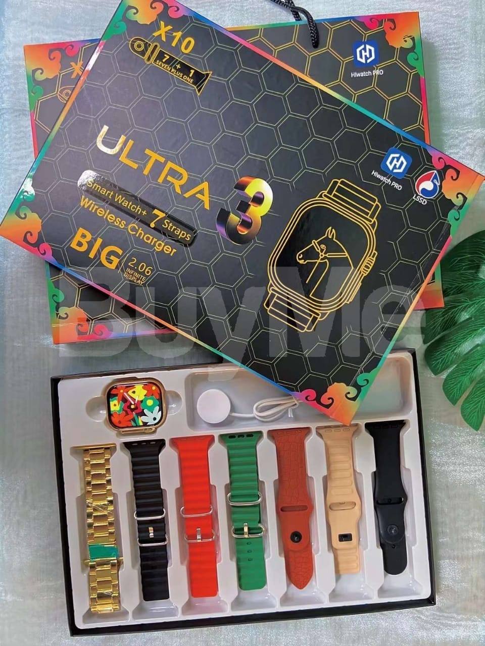 X10 ULTRA3 7 STRAPS SMARTWATCH