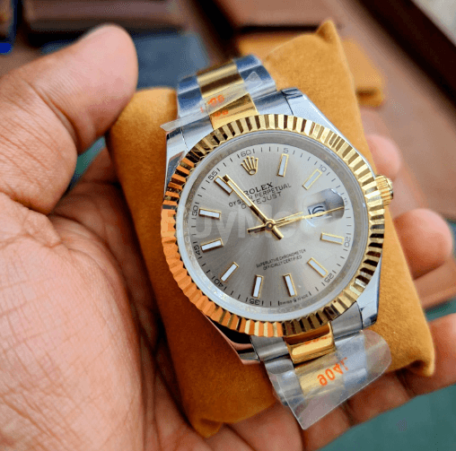 ROLEX DATE ADJUST ROYAL STAINLESS STEEL - GOLD & SILVER